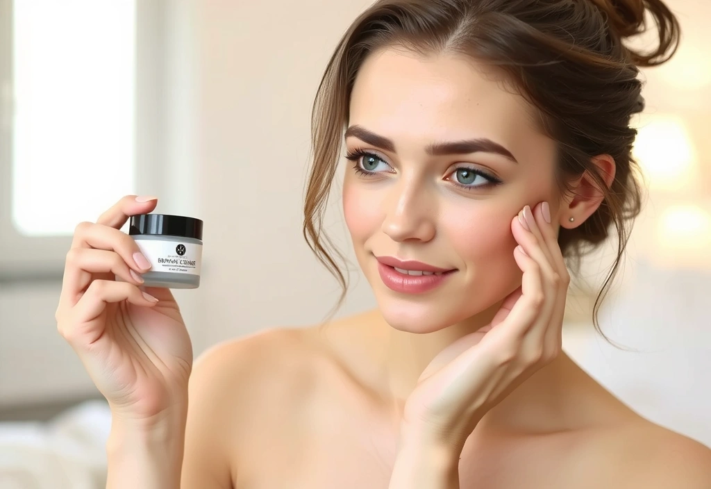 Woman applying cream